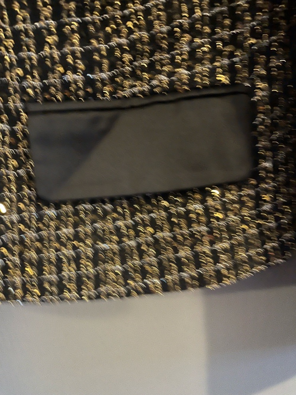 Black Tweed Bomber Jacket with Gold Buttons - Women's - Picture 7 of 7